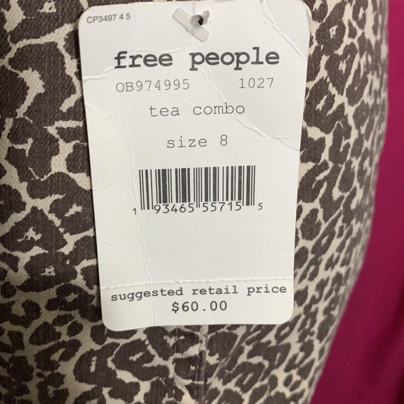 NWT Free People Leopard Skirt 8 - Picture 2 of 2